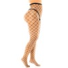 Collant grande taille large maille noire - MAL1106XBLK