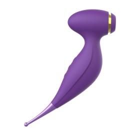 Oiseau du Paradis - Vibromasseur 2 en 1 avec vibration clitoridienne par membrane et embout stimulateur violet - CR-820PUR