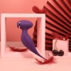 Oiseau du Paradis - Vibromasseur 2 en 1 avec vibration clitoridienne par membrane et embout stimulateur violet - CR-820PUR