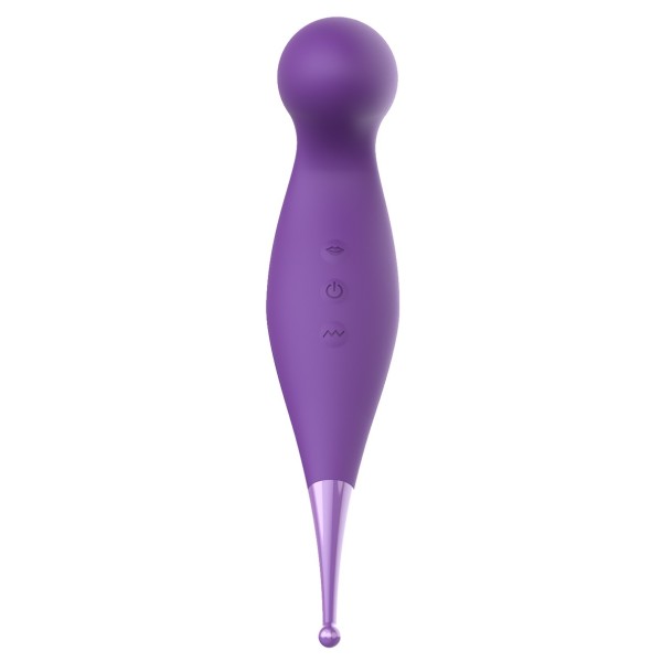 Oiseau du Paradis - Vibromasseur 2 en 1 avec vibration clitoridienne par membrane et embout stimulateur violet - CR-820PUR