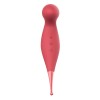 Oiseau du Paradis - Vibromasseur 2 en 1 avec vibration clitoridienne par membrane et embout stimulateur rouge - CR-820RED