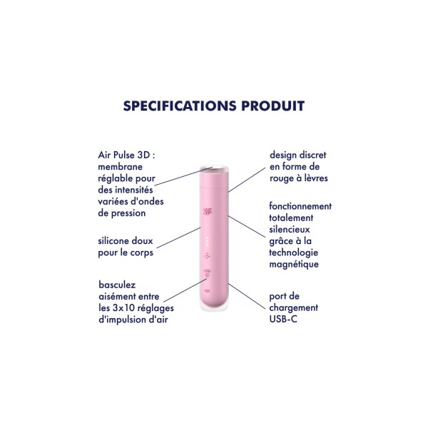 Stimulateur clitoridien de voyage First Kiss Satisfyer - CC597874