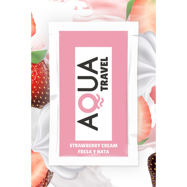 Dosette lubrifiant à base d'eau saveur fraise à la crème 6 ML - D-230599