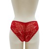 Culotte rouge en dentelle avec nœud en satin - PF09LRED