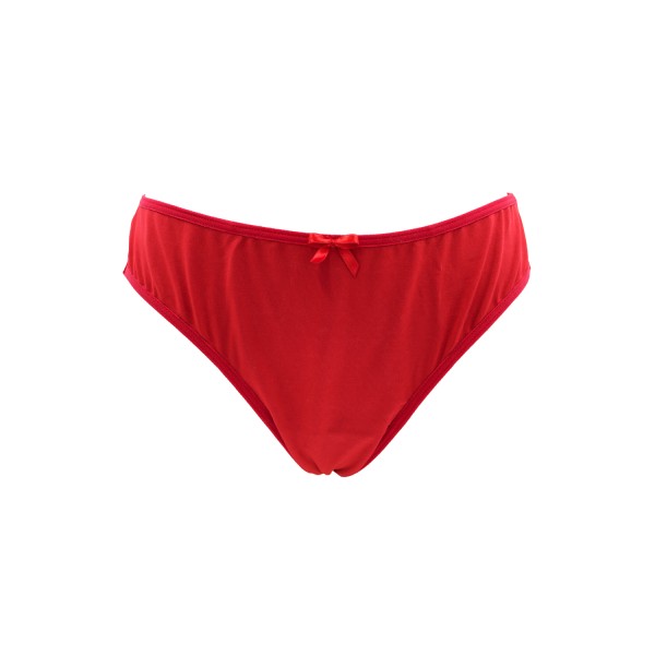 Culotte rouge en dentelle avec nœud en satin - PF09LRED