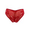 Culotte rouge en dentelle avec nœud en satin - PF09LRED