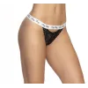 Culotte dentelle noir avec ceinture blanche imprimé - MAL118BKW