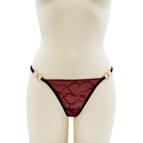 String bordeaux avec anneaux détachables - PM05GOPC-BRED
