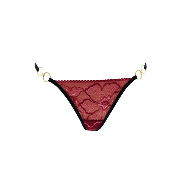 String bordeaux avec anneaux détachables - PM05GOPC-BRED