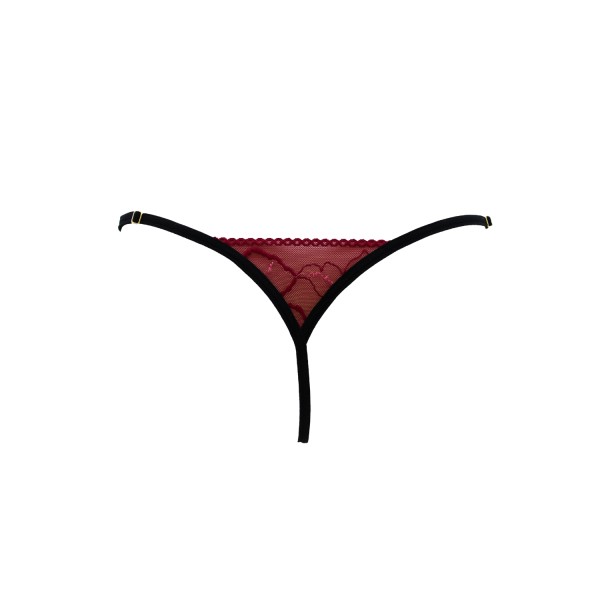 String bordeaux avec anneaux détachables - PM05GOPC-BRED
