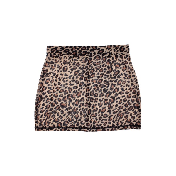 Jupe en résille transparente imprimé léopard Clara - LSN2