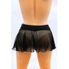Mini jupe noire en résille transparente Stella - LSN3