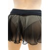 Mini jupe noire en résille transparente Stella - LSN3