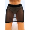 Jupe noire en résille transparente Maya - LSN1
