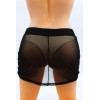 Jupe noire en résille transparente Maya - LSN1