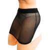 Jupe noire en résille transparente Maya - LSN1