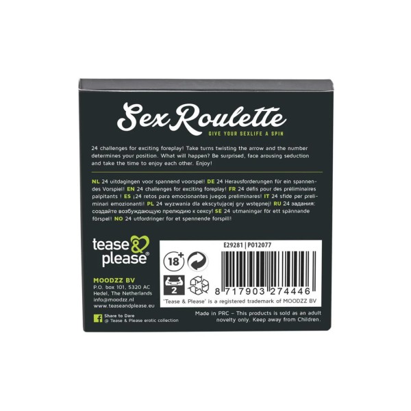Jeu Sex Roulette 24 défis préliminaires - E29281