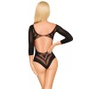 Body fantaisie manche trois quart noir Under my spell - PH0115BLK