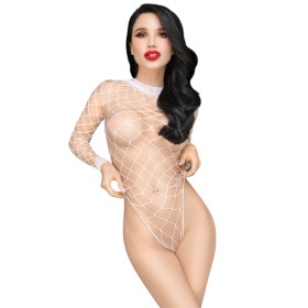 Body blanc large maille Scandalous - PH0108WHT