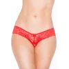 Tanga string rouge en dentelle avec noeud arrière - SOH31035RED