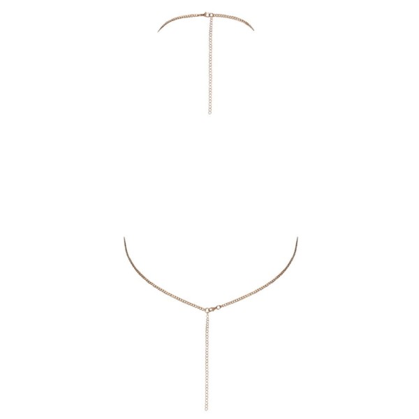 Top bijou doré à chaînes  strass - R24505266001