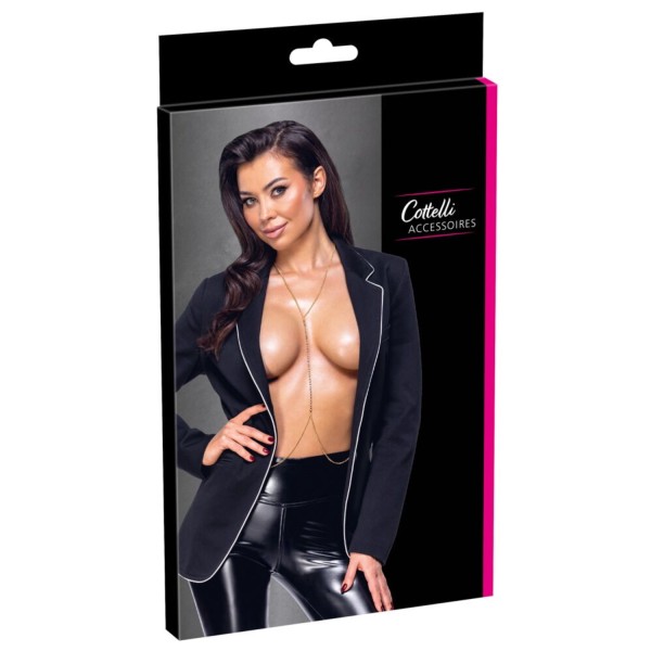 Chaîne de corps dorée avec strass - R24505006001