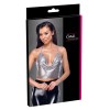 Top métallisé argenté à chaînes - R24504966001