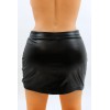 Jupe noire en simili cuir mat Sifia - LSL5-S