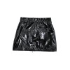 Jupe noire en simili cuir avec zip Lara - LSL6-S