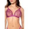 Ensemble sexy 2 pièces en dentelle satinée - MAL8947PKAG
