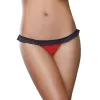 Tanga rouge ouverture coeur et dentelle noire - DG1377RBK
