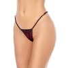 Robe sexy rouge scintillante dos nu avec string chaîne - MAL40019SHRD