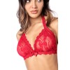 Ensemble sexy 2 pièces en dentelle romantique avec haut et string assorti - MAL8971RED