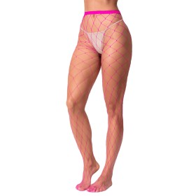 Collant large maille rose - MAL1106NPK
