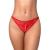 String sexy rouge en dentelle avec chaînes - MAL133RED