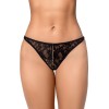 String sexy noir en dentelle avec chaînes - MAL133BLK