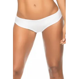 Tanga blanc froncé sur les fesses - MAL3025WHT