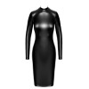 Robe fuseau Crystal F371 - Noir Handmade