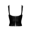 Corset en vinyle Dominae F379 - Noir Handmade