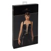 Corset en vinyle Dominae F379 - Noir Handmade