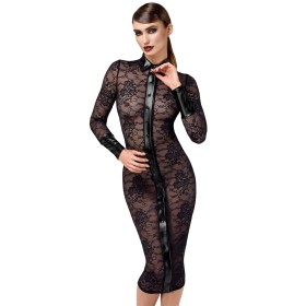 Robe fourreau Noirelle F376 - Noir Handmade