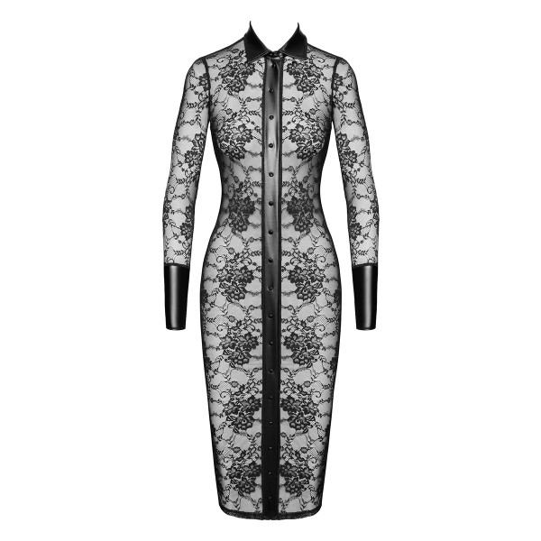 Robe fourreau Noirelle F376 - Noir Handmade