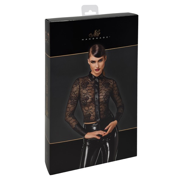 Chemise dentelle Noirelle F377 - Noir Handmade