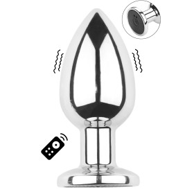 Plug vibrant acier inoxydable anal taille M avec télécommande, USB - RY-207-M