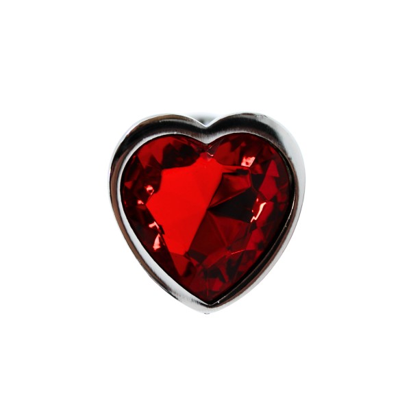 Plug bijou coeur en aluminium bijou rouge Small - RY-013RED