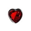 Plug bijou coeur en aluminium bijou rouge Small - RY-013RED