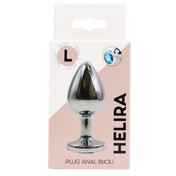 Plug bijou en aluminium bijou bleu Large - RY-003LBL