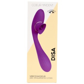 Stimulateur Clitoridien avec langue  Vibromasseur Point G 2-en-1 DISA Violet Cœur Ardent - WS-NV025