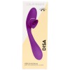 Stimulateur Clitoridien avec langue  Vibromasseur Point G 2-en-1 DISA Violet Cœur Ardent - WS-NV025