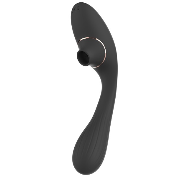 Stimulateur Clitoridien  Vibromasseur Point G 2-en-1 DINA Noir - WS-NV017BLK